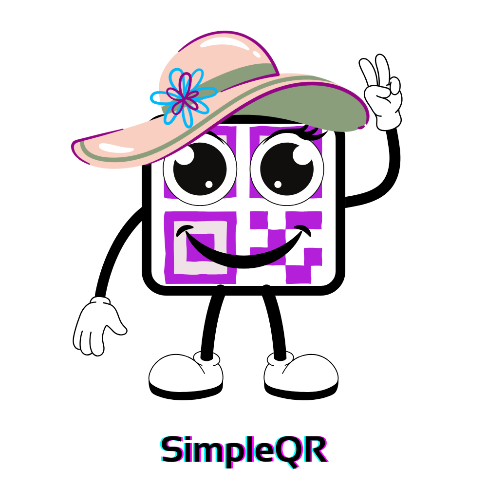 SimpleQR mascot – create digital CVs and profiles for students, businesses, and influencers using Upqrade
